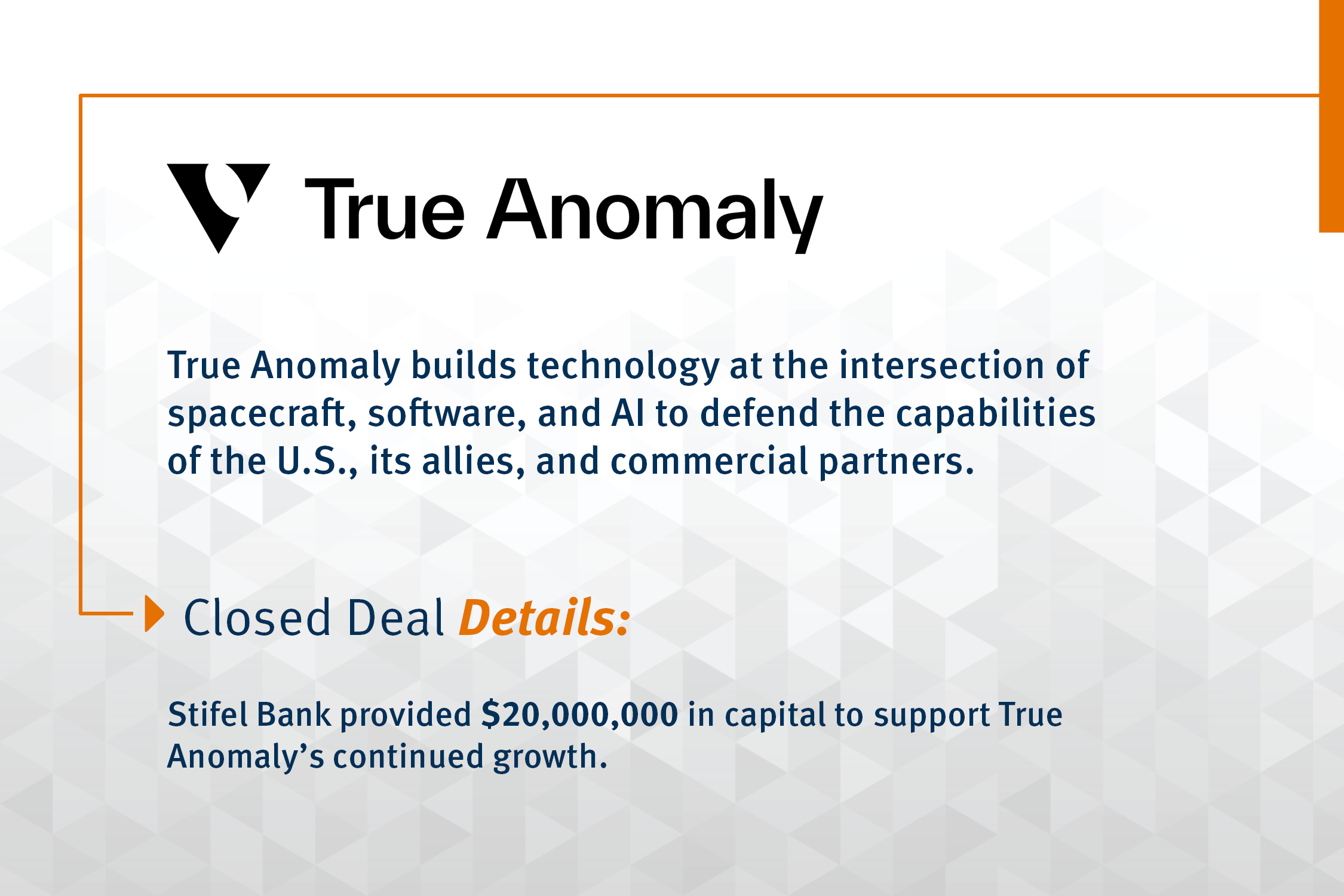True Anomaly Deal Announcement