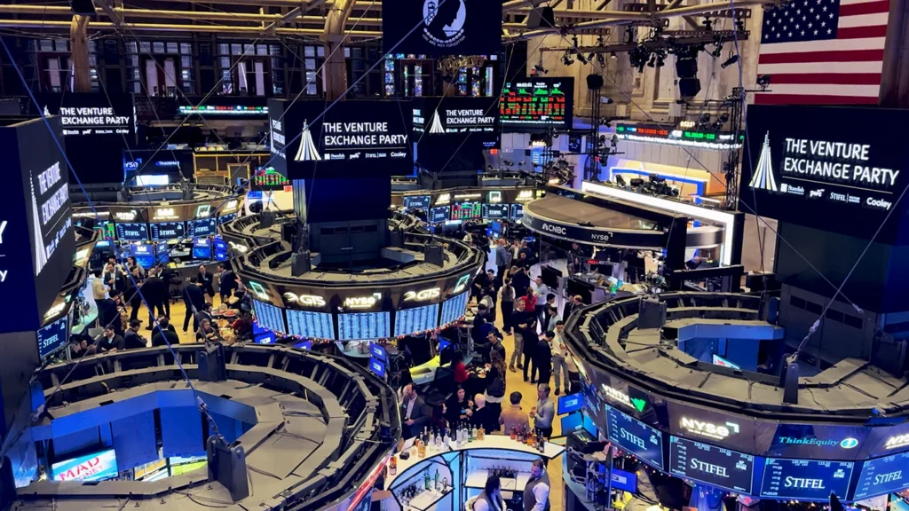 The Venture Exchange party at the New York Stock Exchange