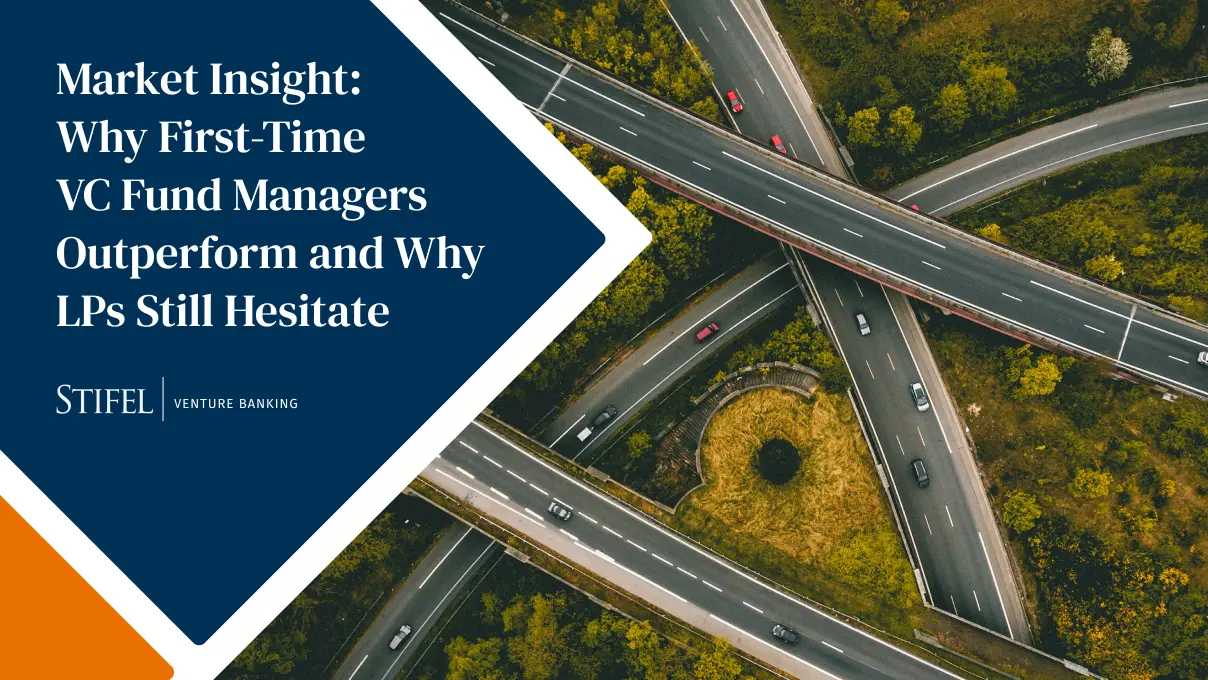 Aerial view of intersecting highways representing the complex paths and challenges faced by first-time venture capital fund managers.