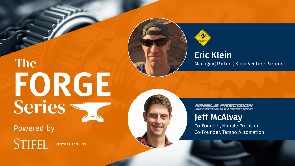 Portraits of Eric Klein and Jeff McAlvay featured in Stifel Venture Banking’s FORGE Series
