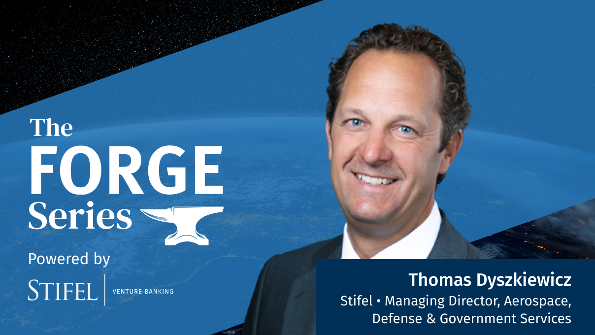 Portrait of Thomas Dyszkiewicz for Stifel Venture Banking’s FORGE Series.